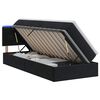 vidaXL Letto con contenitore LED e materasso Nero 100 x 200 cm Velluto