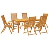 vidaXL Set da Pranzo da Giardino 7 pz 180x90x75 cm in Legno Massello di Acacia