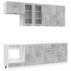 vidaXL Unit&agrave; Cucina LYON 8 pcs Grigio Cemento Legno ingegnerizzato