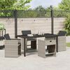 vidaXL Set da Pranzo per Giardino 5 pcs Grigio chiaro polyrattan