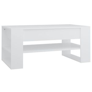 vidaXL Tavolino da Salotto Bianco 102x55x45 cm in Legno Multistrato
