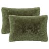 vidaXL Federa 2 pcs HEERLEN Verde 50 x 70 cm Fleece PV