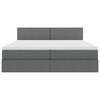 vidaXL Letto con testiera Grigio scuro 180 x 200 cm Tessuto