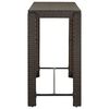 vidaXL Set da Bar da Giardino 7 pz con Cuscini in Polyrattan Marrone