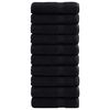 vidaXL Asciugamano per Ospiti SOLUND 25 pz Nero 100 x 150 cm 550 gsm