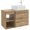 vidaXL Set di mobili per il bagno 2 pz Rovere Artigianale