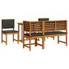 vidaXL Set Bistro da Giardino 4 pcs Marrone Legno di Acacia Massello