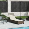 vidaXL Lettino Prendisole con Cuscini Marrone 55x200x25,5cm Polyrattan
