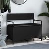 vidaXL Panca Portaoggetti Nera 85,5x42x73,5 cm in Legno Multistrato