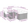 vidaXL Set Divano da Giardino 9 pcs Grigio Poly Rattan
