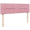 vidaXL Struttura Letto Pouf con Materassi Rosa 160x200 cm Velluto