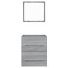 vidaXL Mobile da Bagno con Specchio Grigio Sonoma 41x38,5x48 cm