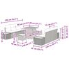 vidaXL Set Divano da Giardino 9 pcs Nero polyrattan