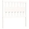 vidaXL Giroletto con Testiera Bianco 100x200 cm in Legno Massello