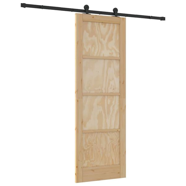 vidaXL Porta scorrevole ORKDAL Marrone 73,5 x 211 cm Pino massello