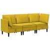 vidaXL Set di mobili per il soggiorno 3 pz Giallo Velluto