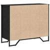 vidaXL Cassettiera con cassetto 2 pcs Rovere Nero 91 x 35,5 x 74,5 cm