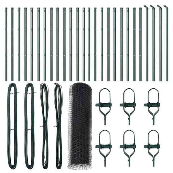 vidaXL Palo della recinzione Grigio 50 x 0,4 m (rete 13 mm)