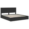 vidaXL Letto con Contenitore Nero 200 x 200 cm Legno multistrato
