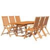 vidaXL Set Mobili da Pranzo da Giardino 7 pz Legno Massello di Acacia 150-200 cm