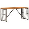 vidaXL Tavolo da Esterno Grigio 80 x 40 x 40 cm Acciaio e Polyrattan