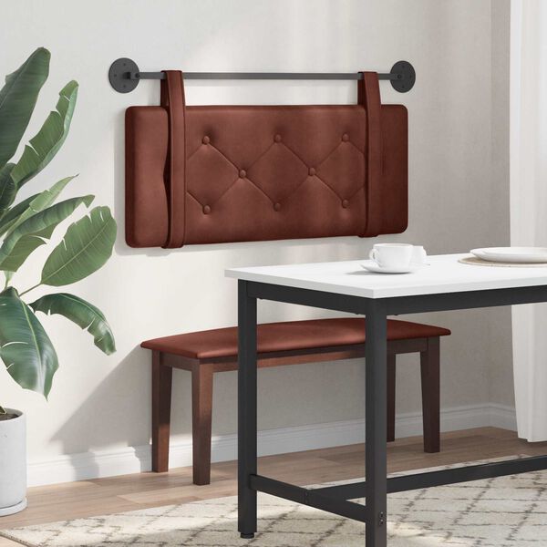 vidaXL Testata appesa Marrone Lucido 100 cm PU Antico