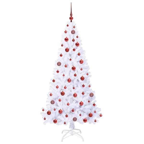 vidaXL Albero di Natale artificiale Bianco 180 cm PVC e Acciaio