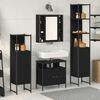 vidaXL Set di mobili per il bagno 4 pcs Rovere Nero Legno multistrato