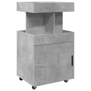 vidaXL Carrello Bar Grigio Cemento 50x41x89 cm in Legno Multistrato