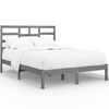vidaXL Giroletto Grigio in Legno Massello 150x200 cm King Size
