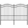 vidaXL Recinzione Giardino Woerden con Punta a Lancia Nera 240x150 cm