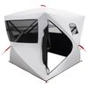 vidaXL Tenda da Caccia Bianco Blackout 2 persone Poliestere e Acciaio