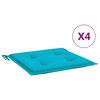 vidaXL Cuscini per Sedia 5 pz Turchese 50x50x3 cm in Tessuto
