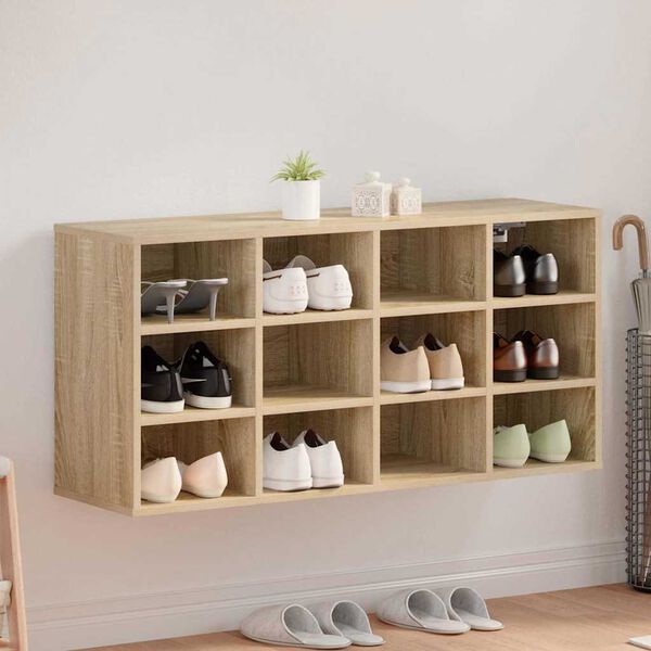 vidaXL Mobile per scarpe Rovere Sonoma 103 x 30 x 51 cm