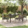 vidaXL Set da Pranzo per Giardino 5 pcs Grigio polyrattan