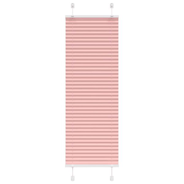 vidaXL Tenda Plissettata Rosa 45x150 cm Larghezza Tessuto 44,4 cm