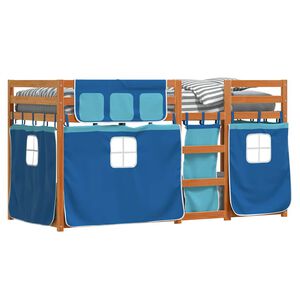 vidaXL Letto a Castello senza Materasso Blu 80x200 cm Massello Pino