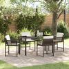 vidaXL Set da Pranzo per Giardino 5 pcs Marrone polyrattan