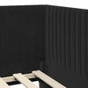 vidaXL Cornice del letto ad angolo Nero 80 cm x 200 cm Velluto