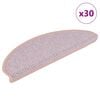 vidaXL Tappeti Autoadesivi Scale Aspetto Sisal 30 pz 65x21x4 cm Rosa