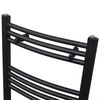vidaXL Radiatore Centrale Portasciugamano Curvo Nero 500 x 1160 mm