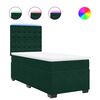 vidaXL Giroletto a Molle con Materasso Verde Scuro 90x200 cm Velluto