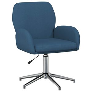 vidaXL Sedia da scrivania girevole Tessuto 54 x 58 x 90 cm Blu