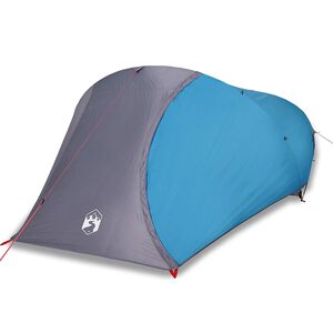 vidaXL Tenda da Campeggio a Cupola per 4 Persone Blu Impermeabile