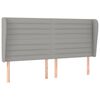 vidaXL Testiera ad Orecchio Grigio Chiaro 183x23x118/128 cm in Tessuto