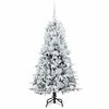 vidaXL Albero di Natale Artificiale con Rami Pieghevoli Bianco 150 cm