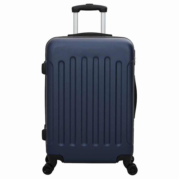 vidaXL Set di Valigie con blocco 3 pcs Blu scuro 50 x 31 x 78 cm