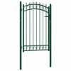 vidaXL Cancello per recinzione EMMEN con punte in acciaio 103x117 cm verde