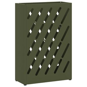 vidaXL Supporto per Ombrellone Oliver verde 28 x 12 x 41 cm Acciaio