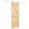 vidaXL Porta scorrevole Naturale e Bianco 70 x 210 cm